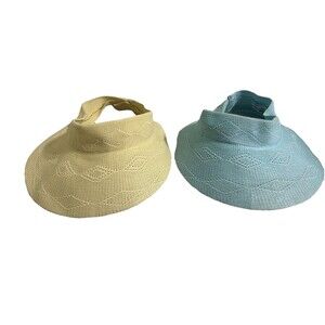 Women’s SOCO Packable Adjustable Sun Visors Golf Tennis Pickle Ball Beach Knit